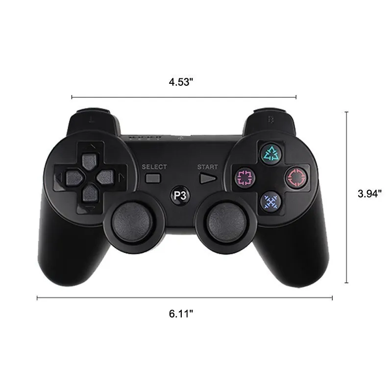 factory price video gamepad PS3 wireless game console portable handle double shock wireless game controller joystick game player