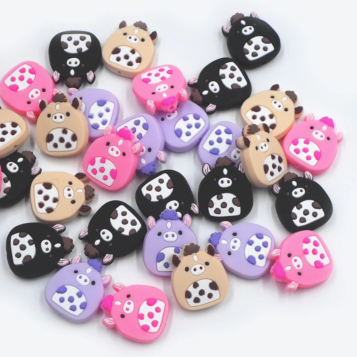 New Fashion Bpa Free Diy Pacifiers Chain Silicone Baby Teething String Beads Bulk Horse Silicone