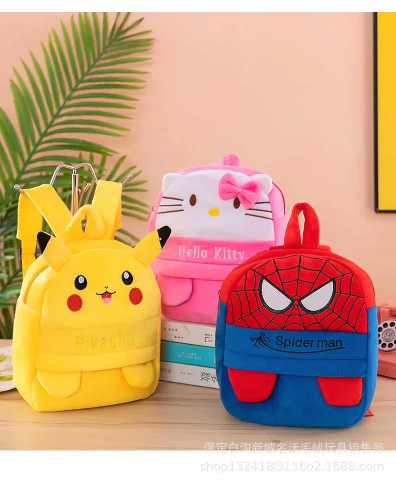 Hot Selling Manufacturers Wholesale New Cartoon Kitty Mickeys Kindergarten Plush Toy Animal Bag Backpack for Kids