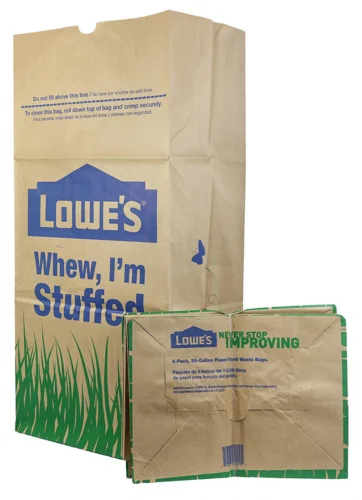 30 Gallon Kraft Lawn And Leaf Bags Heavy Duty Large Paper Trash