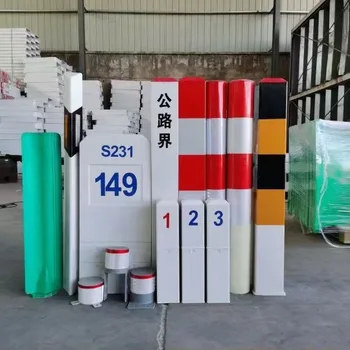 Uv Resistant Fiberglass Marker Post Outdoor Safety Composite Frp Sign Pile