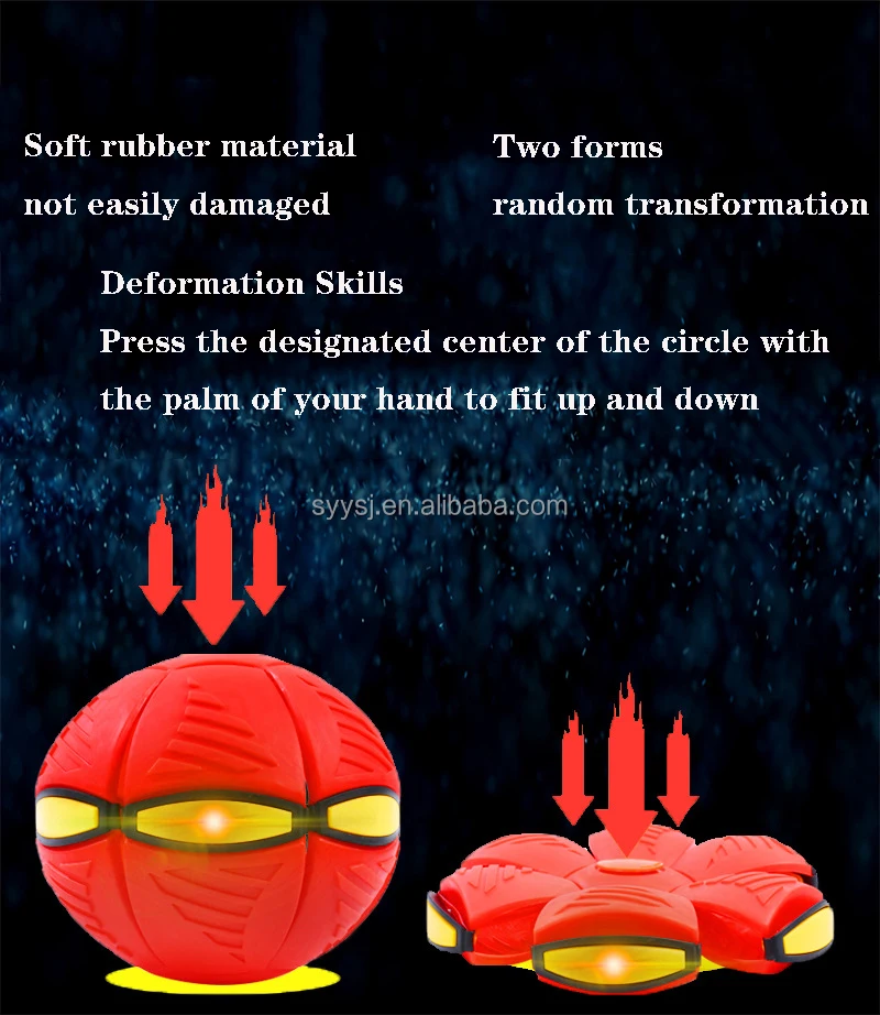 Hot Selling Transforming Saucer Ball Fly Toy Outdoor Magic Spinner Disc