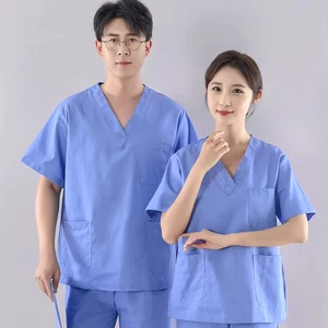 Fashionable Design V Neck  Discount Nursing Outfit Medical Hospital Scrubs Uniform