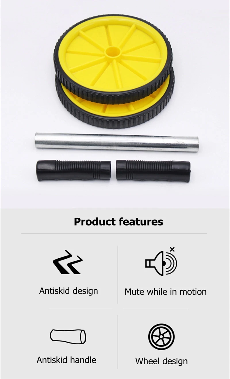 Exercises Strength Belly Muscles Home Gym Equipment Double Body Building Ab Roller Wheels Buy