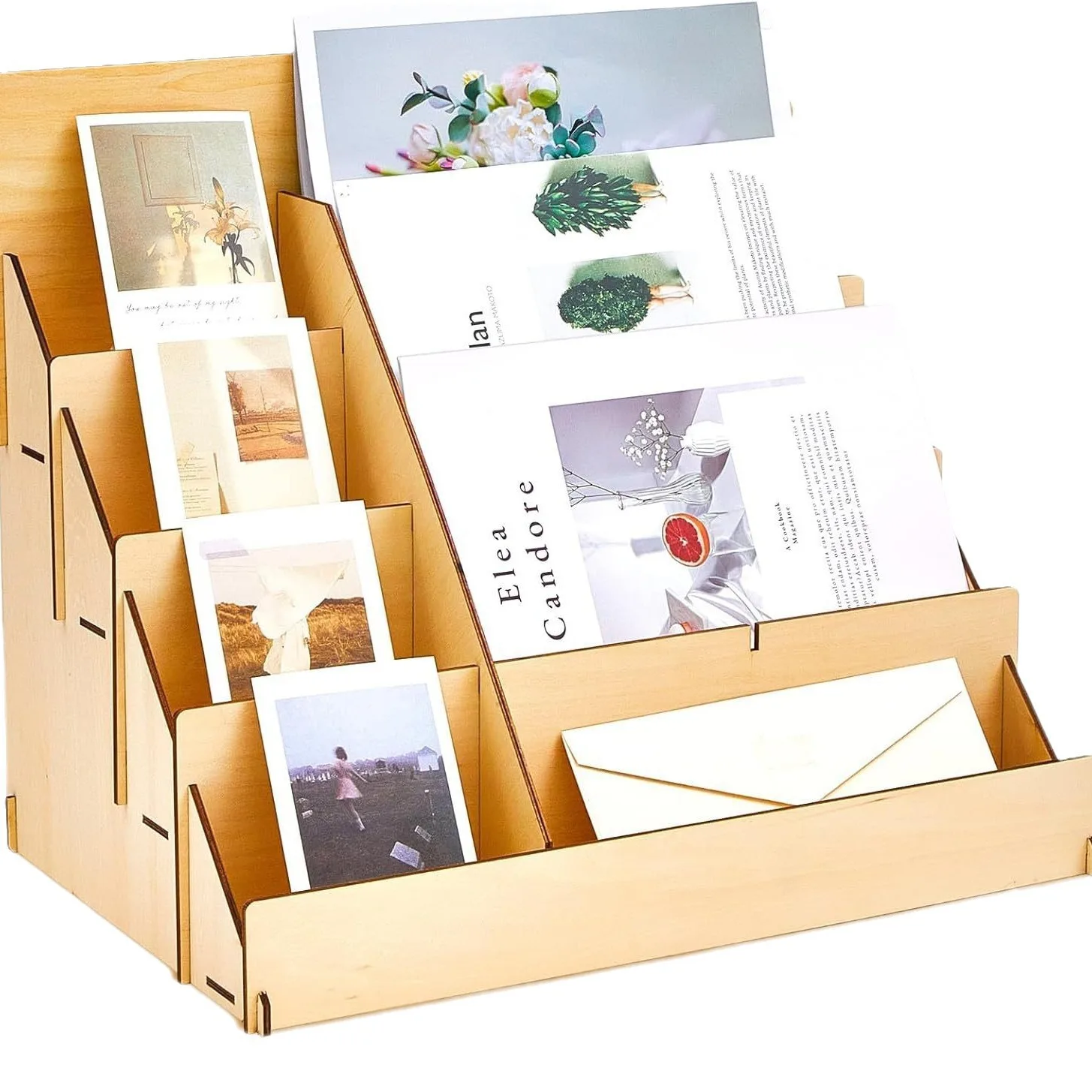 SUPERDANT Classeur à Feuilles Mobiles Feuilles De Bohème Carte De Vœux Carte Postale Album Photo Porte Cartes En Bois Aventure Carte Du Monde 2 Anneau Couverture Abstrait Anniversaire Christmas