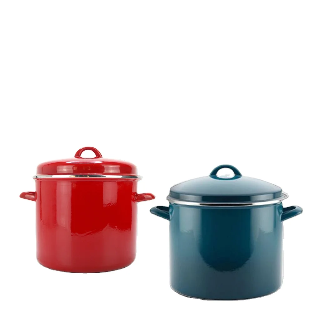Enamel Container Bacon Grease Container with Strainer Kitchen Storages Tools& Gadgets for Home Decoration Items