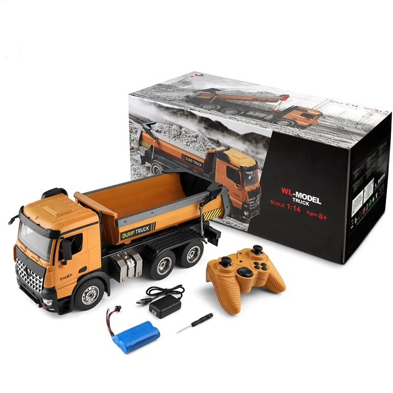 1:14 Wltoys 14600 RCダンプトラック電気合金金属泥汚れ砂