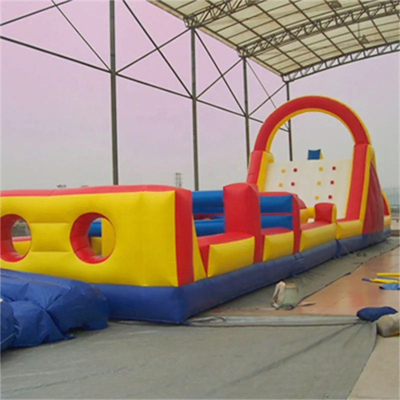 Long Double Inflatable Interactive Team Building Games Bungee Run