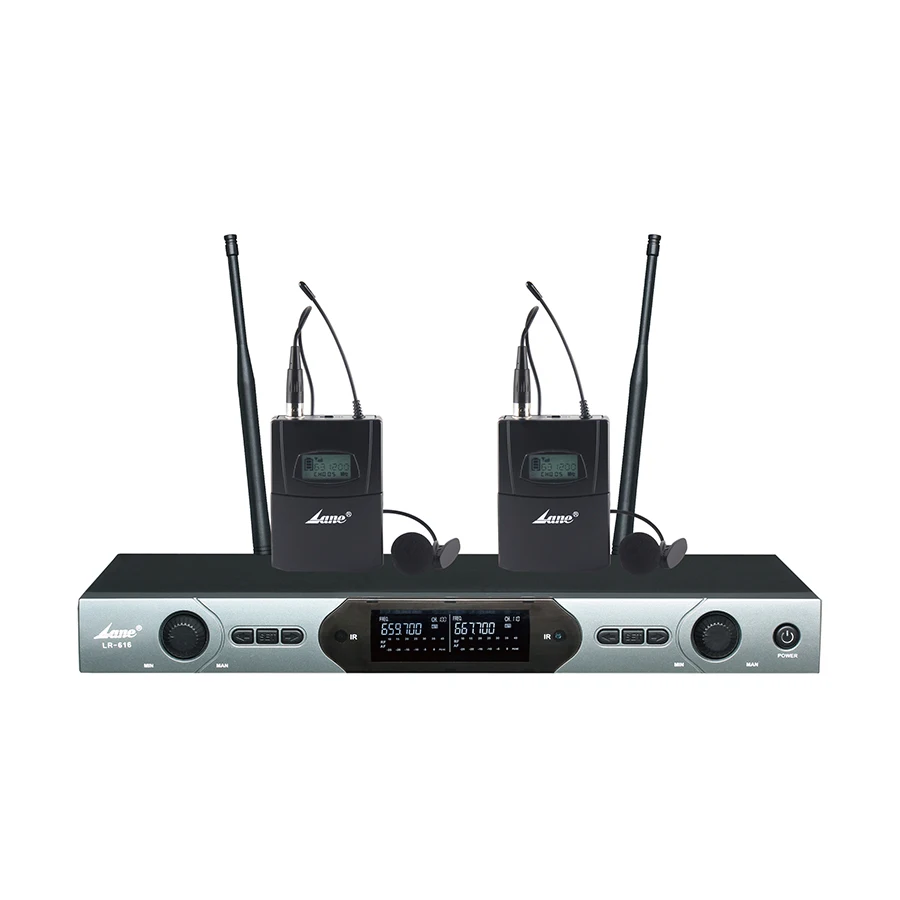 Lane LR 616 Most Popular Oemc 2 Channel UHF Wireless Karaoke