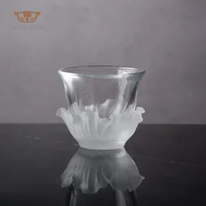 SAINT-VIEW Hight Quality Crystal Glass Poppy Flower Arabic Cawa Coffee Cup Set