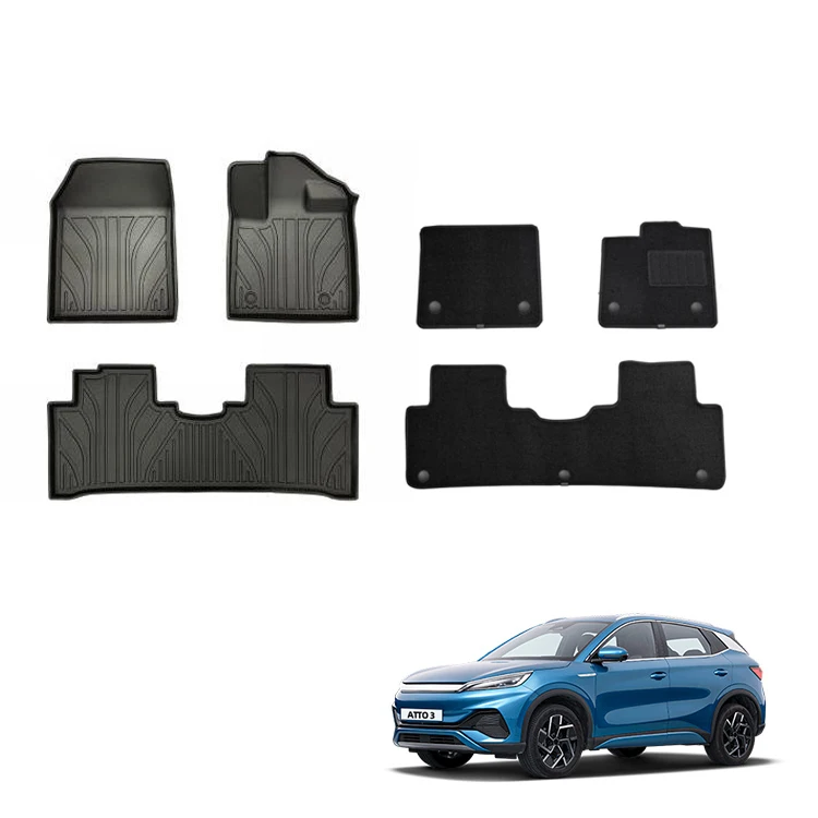 Maremlyn LHD RHD Car Floor Mats for Byd Atto 3 Yuan Plus Foot Pad Waterproof Rubber Floor Liner Accessories