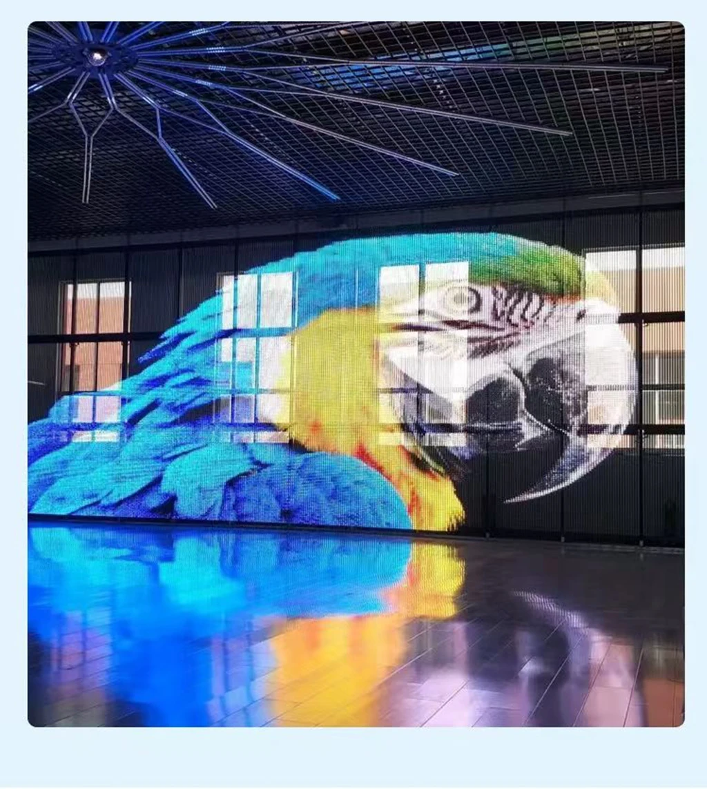 High Pixel P3.91 LED Film Screen Transparent Flexible LED Model for Outdoor LED Video Wall Advertising LED Display