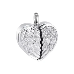 Wholesale Personalized Heart Pet Dog Funnel Memorial Jewelry Ashes Holders Urn Cremation Keepsake Necklaces Pendant for Ashes