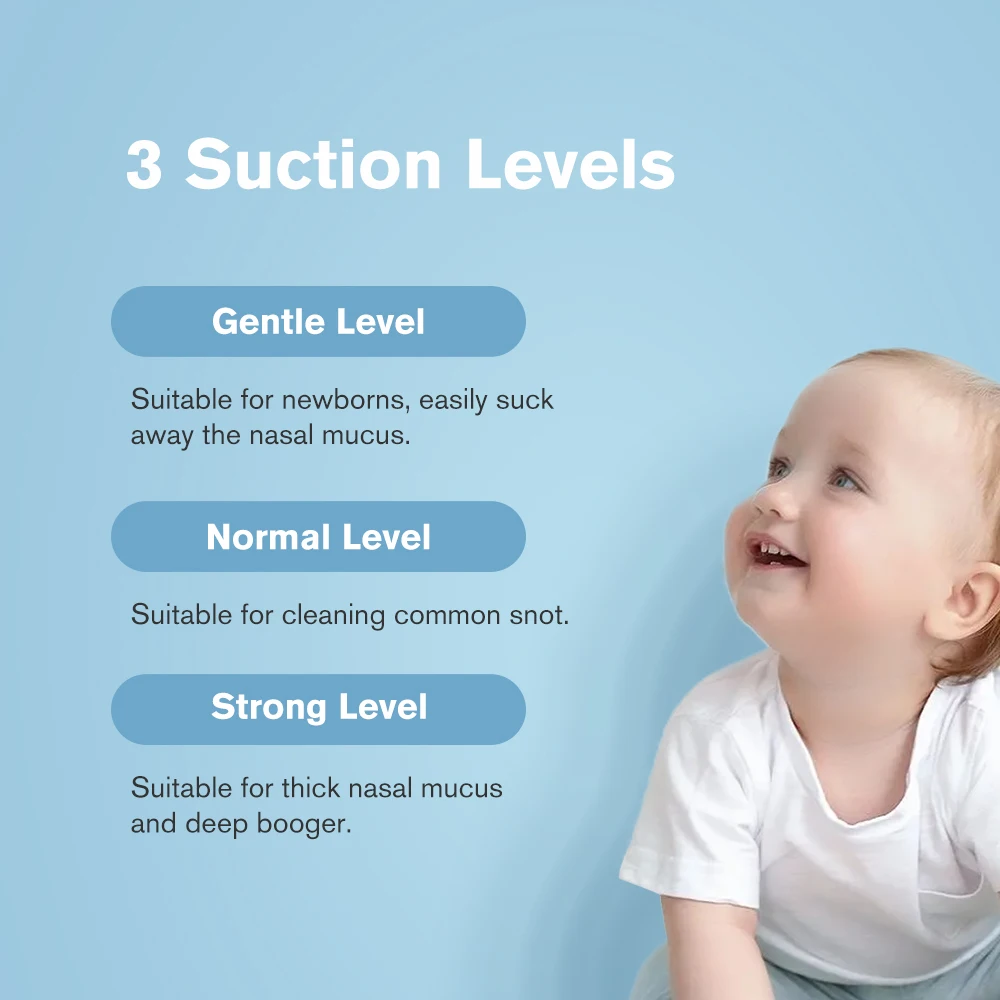 Factory Wholesale Baby Nose Vacuum Cleaner Pump Rechargeable 68Kps Strong Suction Electric Nasal Aspirator for Adult Children