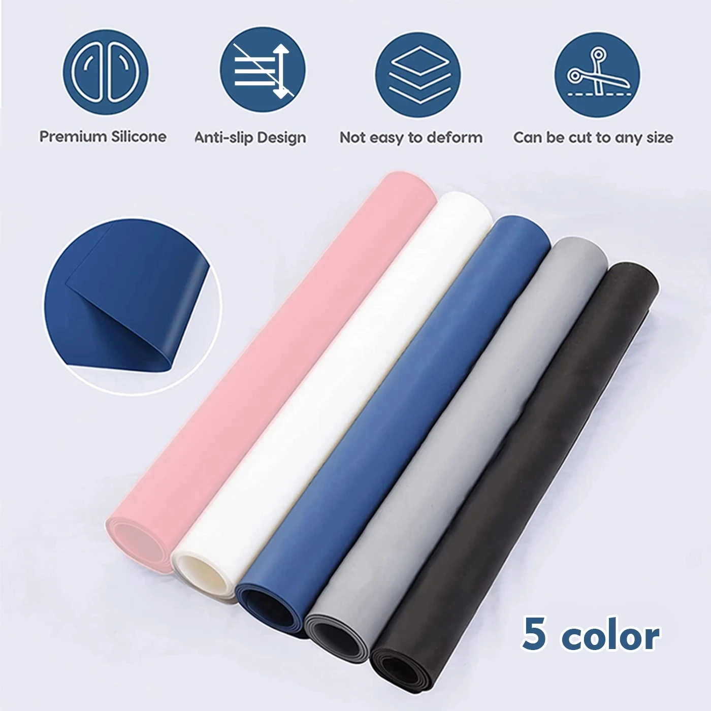 Silicone Mat for Kitchen Counter, Heat Resistant Nonskid Table Mat