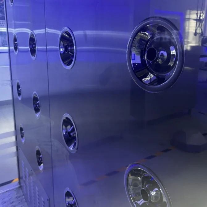 Customized modular clean room air shower stainless steel GMP air interlocking dust collection shower