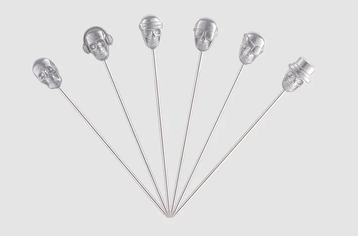 Набор круглых коктейльных палочек из нержавеющей стали 304 с бархатной сумкой идеально подходит для подарка