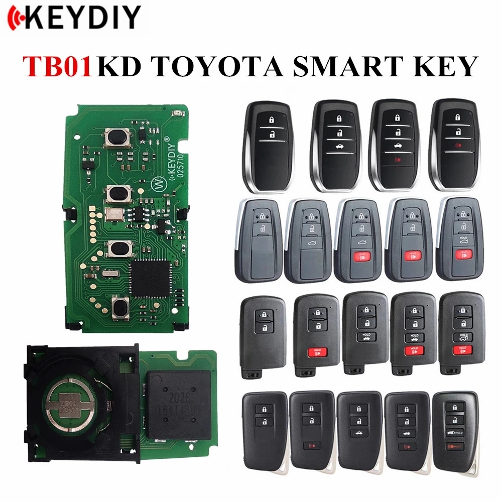 KEYDIY TB01 Remote Smart Key for Toyota LAND CRUISER/ CROWN ROYAL/ KLUGER/TUNDRA with 8A Chip Support Board 0020 with Key Shell