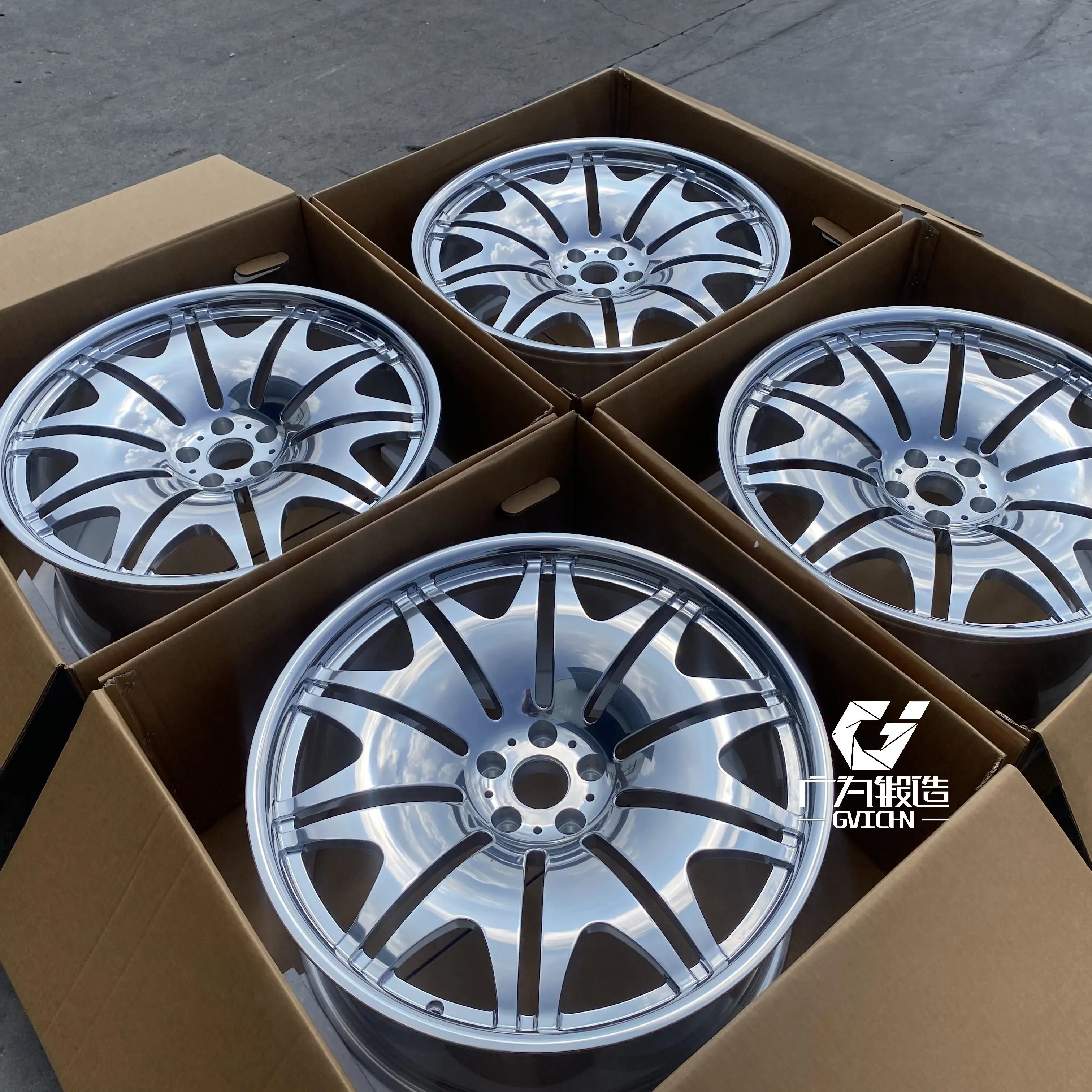 GVICHN Custom 16 17 18 19 20 21 22 inch Forged 6061 T6 Alloy Wheel Rim 5x112 5x114.3 5x120 Concave Racing Passenger Car Wheels