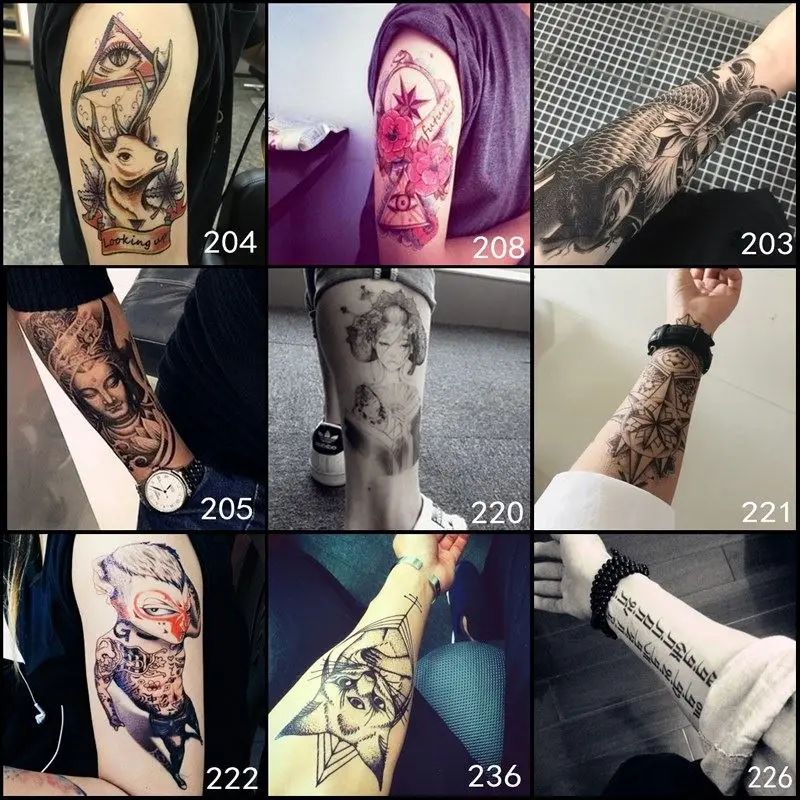 Временные тату-наклейки оптом водостойкие татуировки на заказ для мужчин с орлом совой волком тигром драконом львом