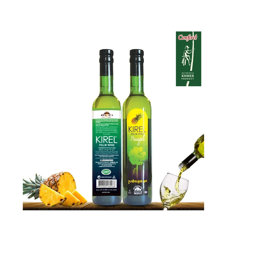 PALM WINE PINEAPPLE 8%  made from the distillation of palm wine for wholesale