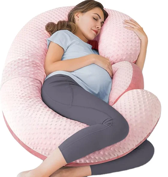 Pregnancy Pillow, C-Shape Maternity Pillow Machine Washable Cover,Pillow for Sleeping & Support for Back, Hips, Legs, Belly