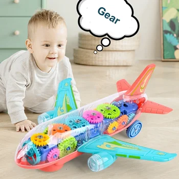 Toddler Airplane Toys Electric Stunt Plane Rotating Toy