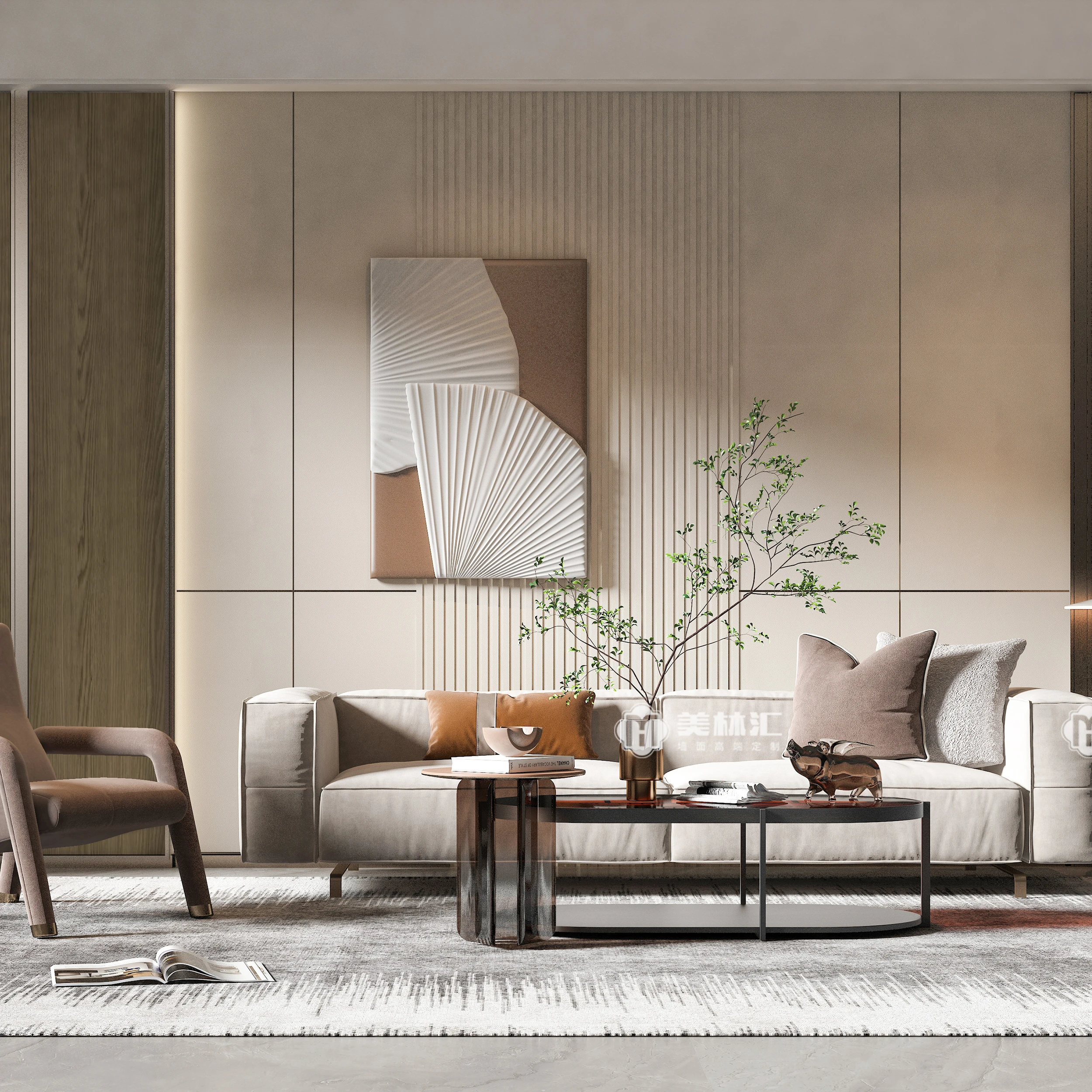 Melinco Custom 3D Solution Design Wall Panel Boards Combination Interior Decoration Marble Slab Wall Panel Sheets