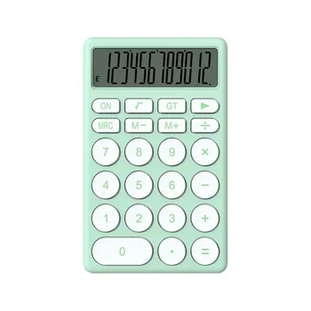 Mini colorful calculadoras professional 12 digits beautiful Round button calculator with sound