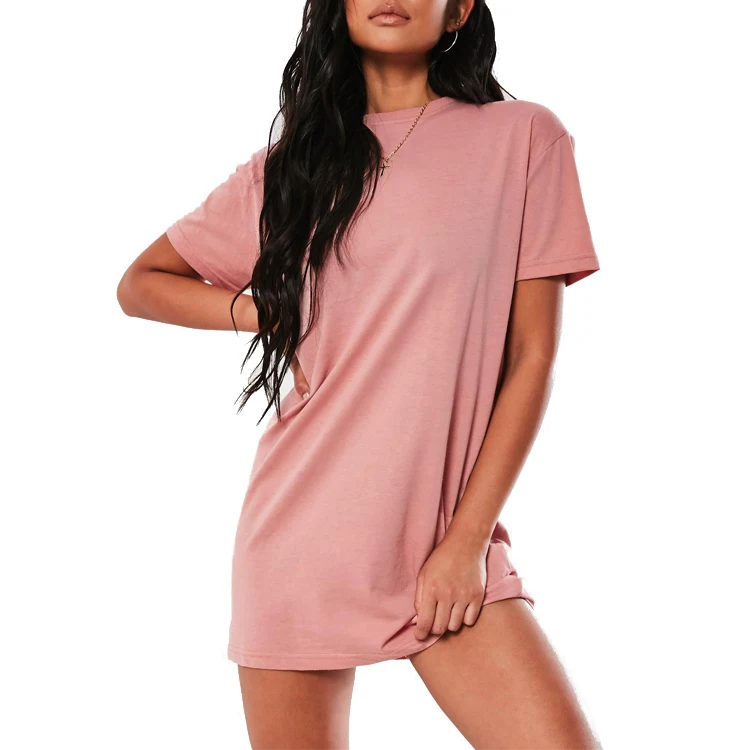 Factory made 2021 new summer logo lady solid color t-shirt dress