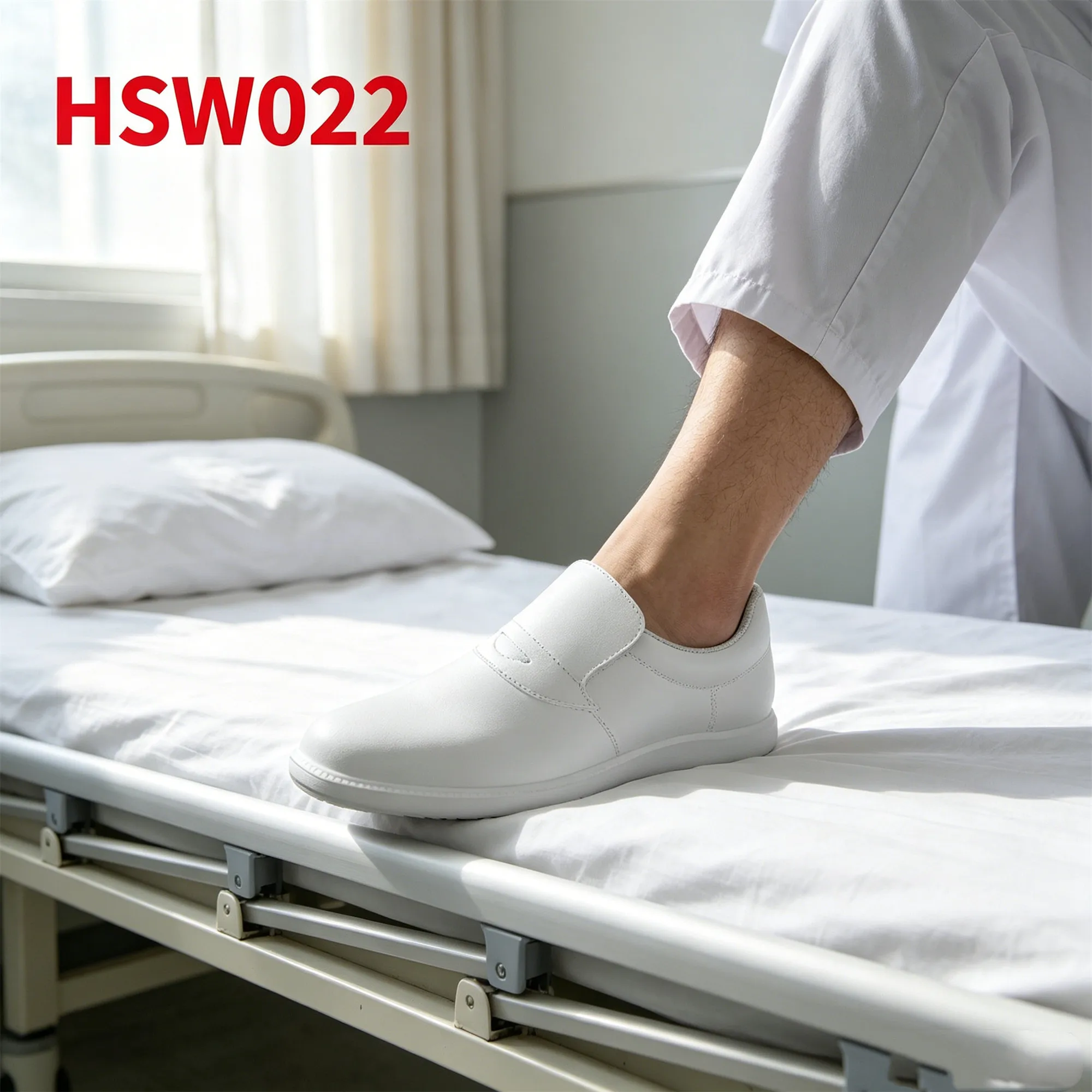 ZYF,Medical Facility Low Cut Pull on Style ESD White Safety Shoes Biochemical Zone Germ Resistant Hua Singh Work Clogs HSW022