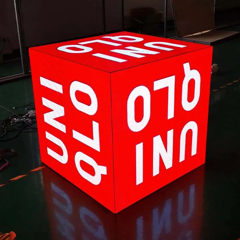 Outdoor Indoor Logo Led Display Screen Advertising Led Cube Screen Hd ...