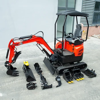 FREE SHIPPING 1500kg mini excavator 1.2ton 3 ton new small digger bagger crawler excavators for sale