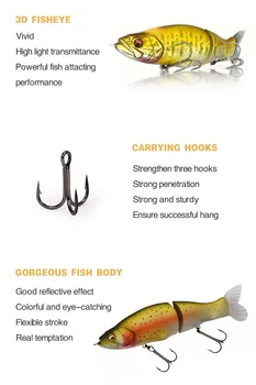 Popular Big Fishing Lure Glide Bait 135mm 31g Multi Jointed Swimbait for Pike Salmon Walleye Bass Sea Fishing Hard Bait Wobblers – Soft Lure – view 5