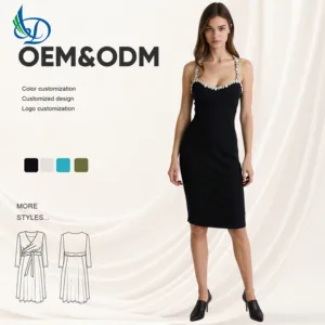 2026 New Solid Color Diamond studded off Shoulder Casual Hanging Neck Knee High Natural Waist Summer Tight Skirt