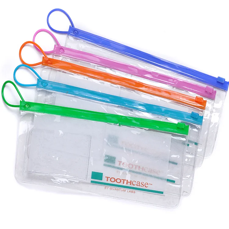 Clear PVC Toothpaste Case Portable PVC Plastic Ziplock Toothbrush Bag