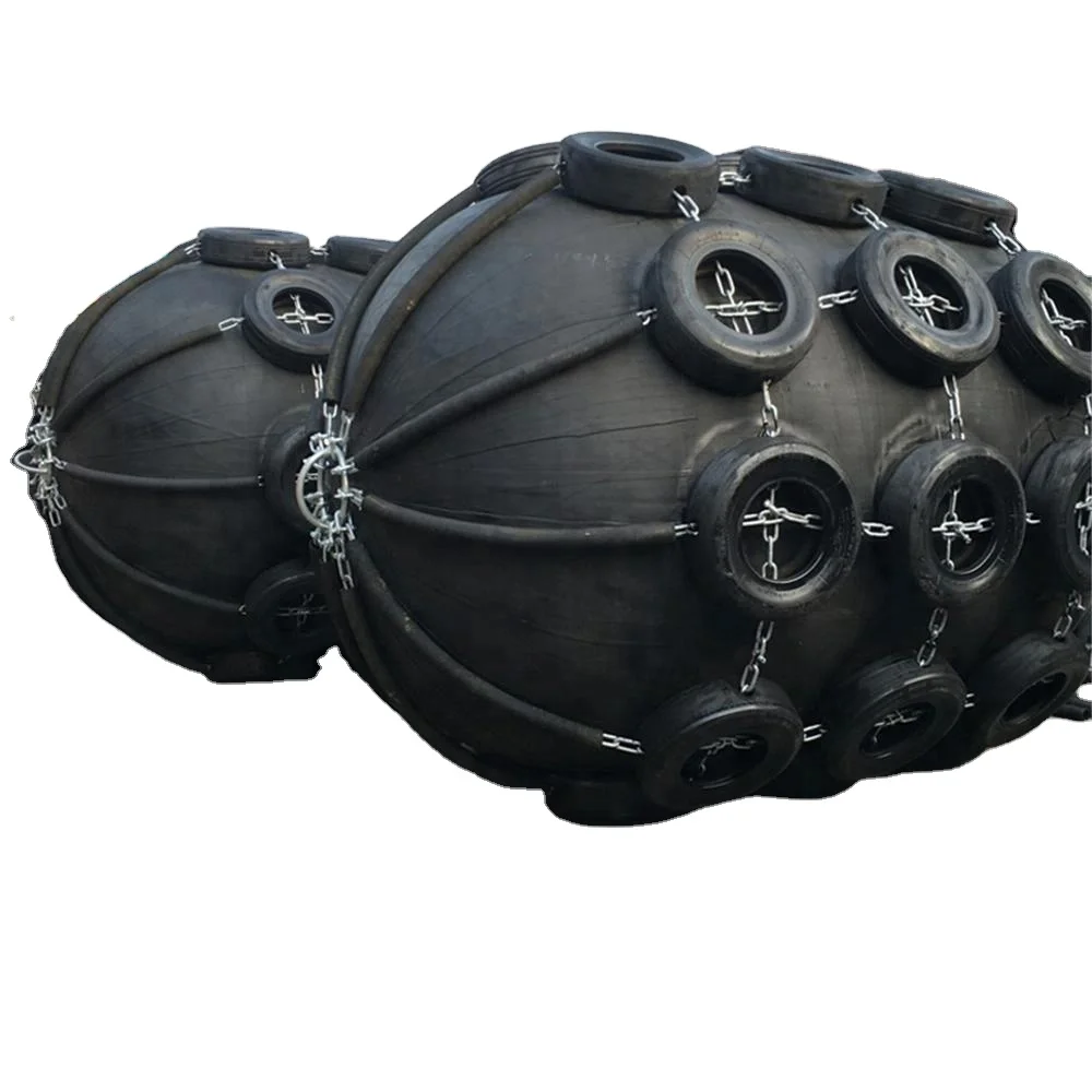 High Quality Marine Rubber Pneumatic Fender With Galvanized Chain and Tire