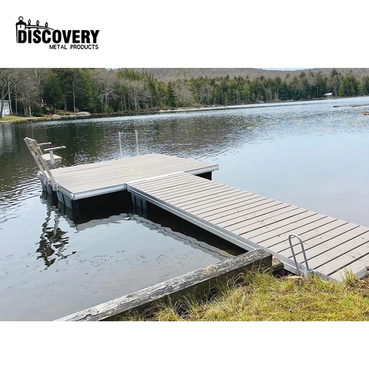 Factory Prices Removable Aluminum Roll-in Floating Dock Platform High Quality 4x8 Aluminum Dock Sections for Lake