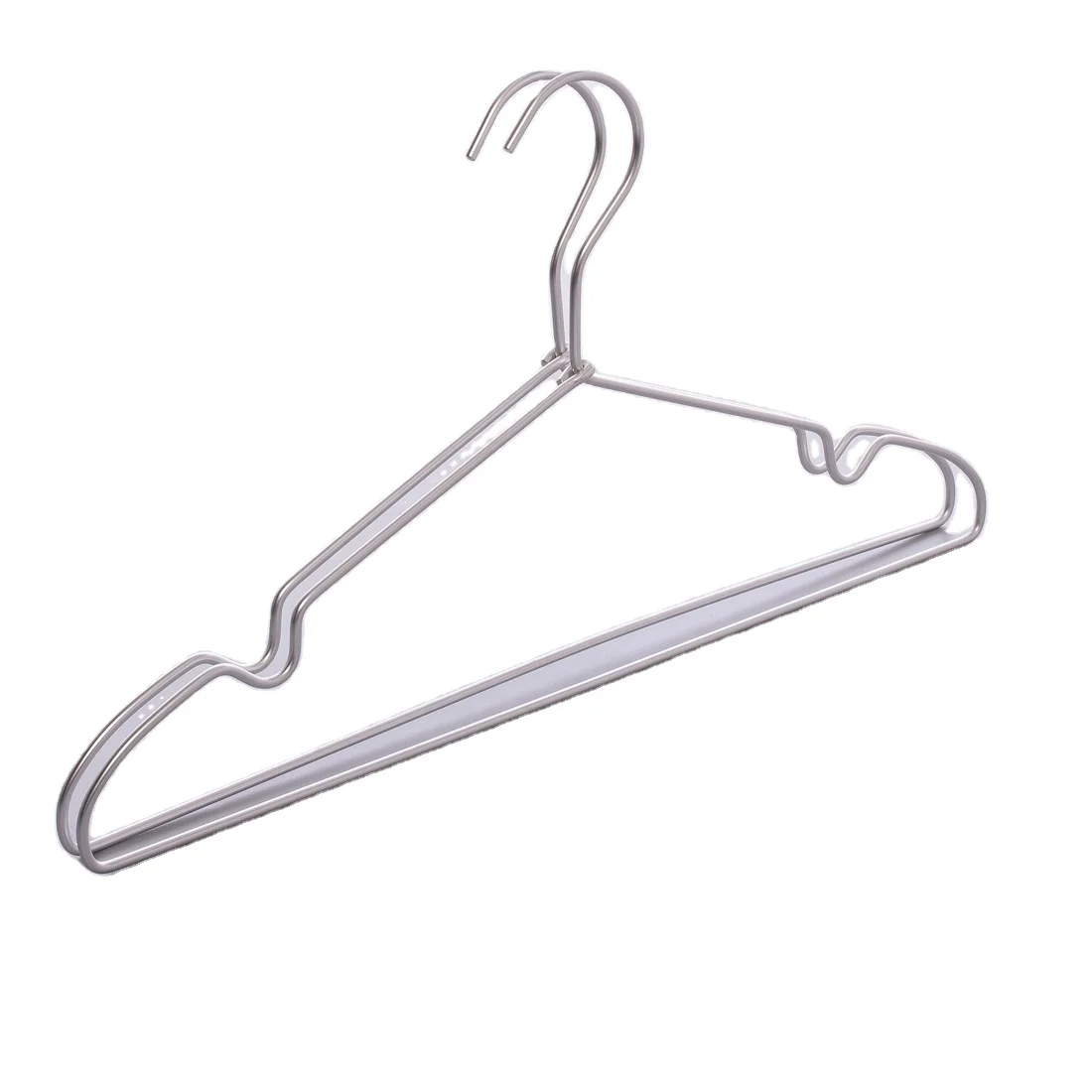 1pc Grooved Non-slip Hanger, Stainless Steel Wire Dipped Plastic