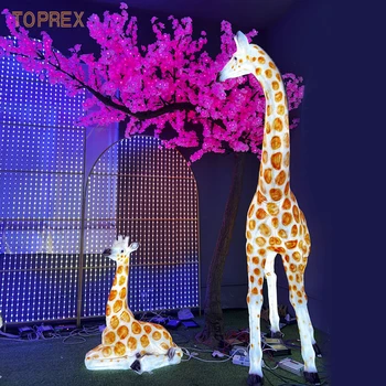 Statua della giraffa - Statuette da esterno con luci solari, statue di