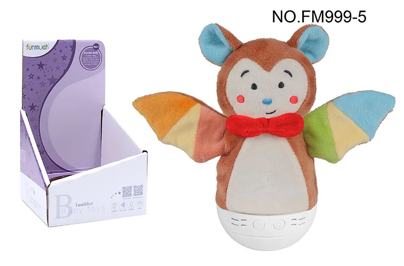 Zhengguang Toys 2023 New Product Soothing Rolling Plush Cartoon Appease