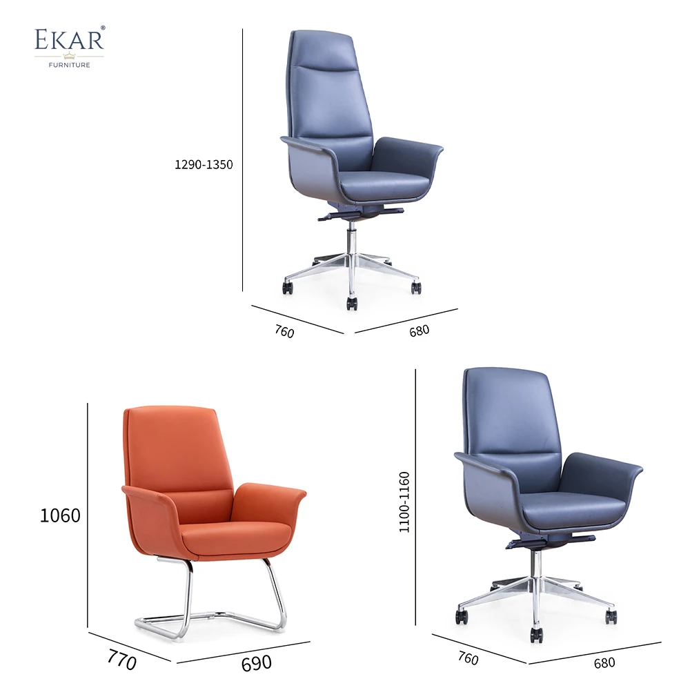 Italian Imported Top-Grain Leather Executive Office Chair - Premium Ergonomic Design supplier