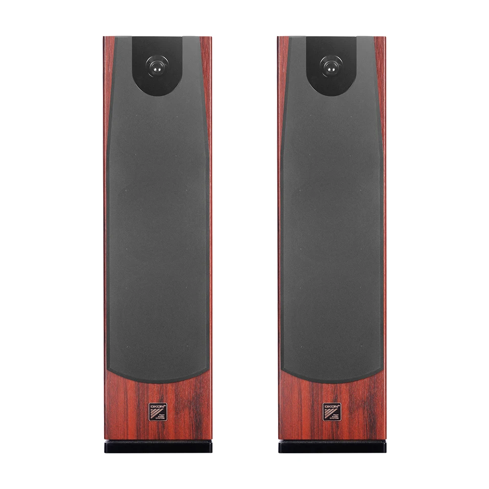 High-end Tower  Level 2.0 Front Speaker Living Room Three Frequency Passive HiFi Floor Type Home Stereo Wooden Speaker