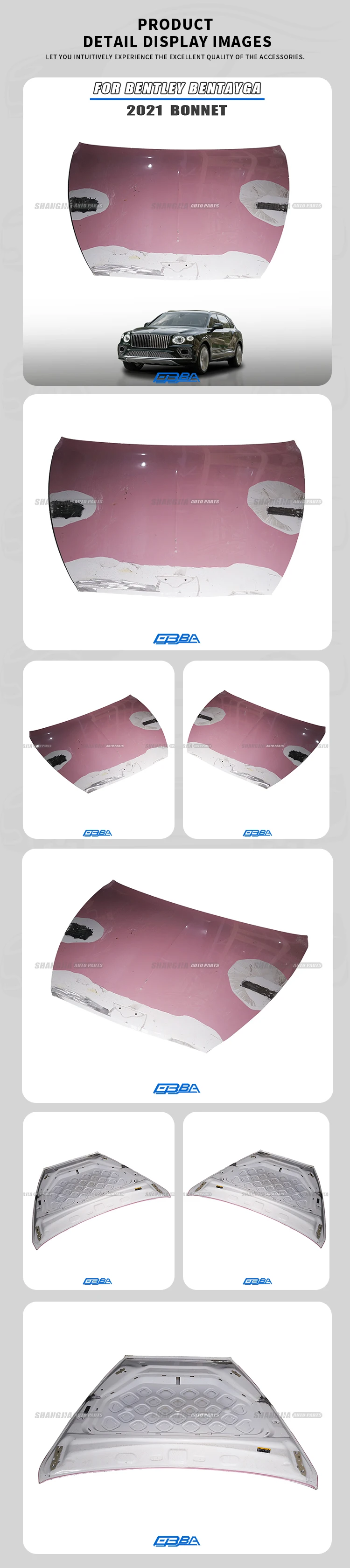 Wholesale Bonnets Auto Body Parts Aluminium Alloy Hood For Bentley Bentayga 2021 36A823029G supplier