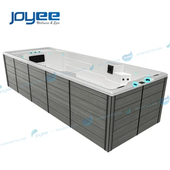 JOYEE CE approved inground acrylic counter flow swimming pool 10 persons whirlpool massage large outdoor balboa endless swim spa