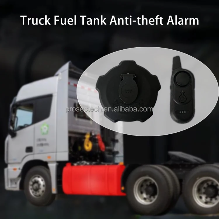 Truck Antitheft Fuel Tank Cap Cover With Key Lock Oil Stealing Alarm