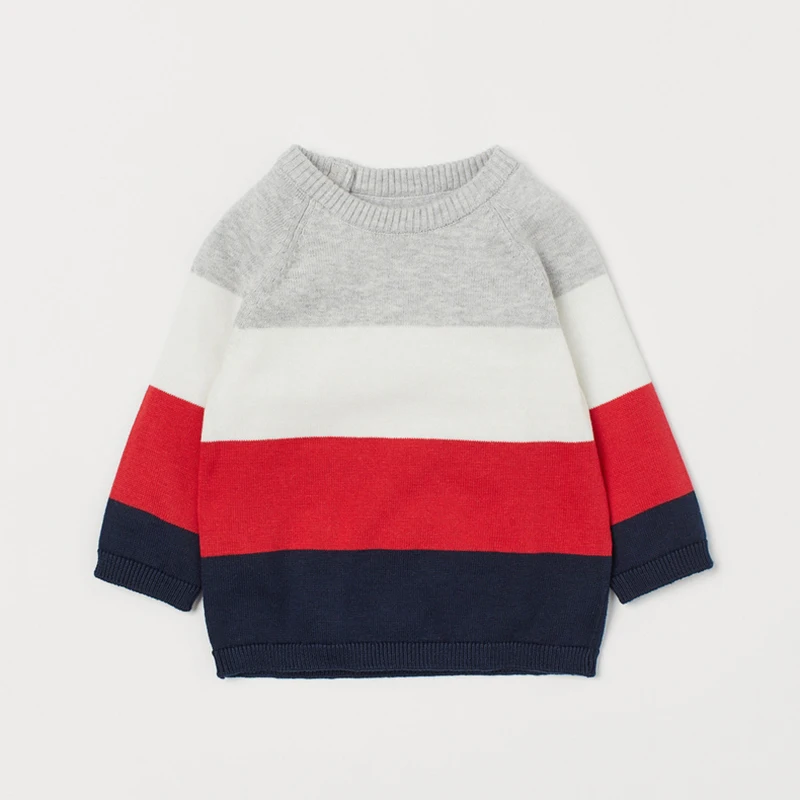 
Оптовая продажа, Новое поступление, детский вязаный свитер с круглым вырезом и принтом медведя 