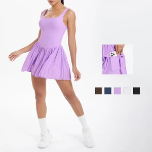 Factory Direct Supply of High Quality Tennis Skirts with Custom logo Built in Safety Shorts Sports Tennis Skirts