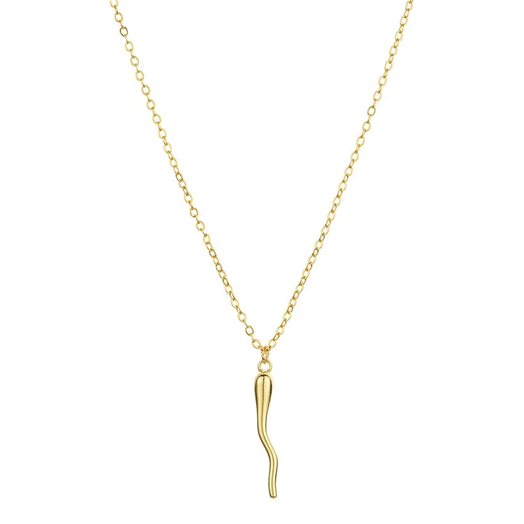 2022 New Golden Italian Horn Pendant 