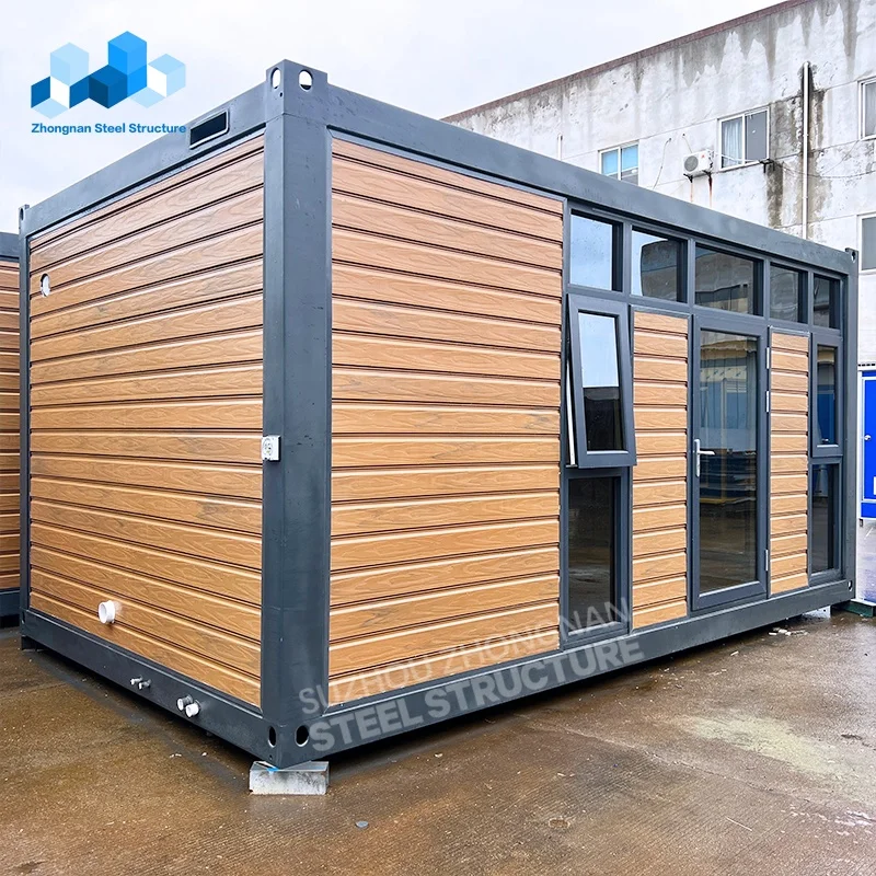 Prefabricated Modular Luxury Shop Mobile Home Modular 20ft 40ft Garden Container Site Office Steel Building House Units China